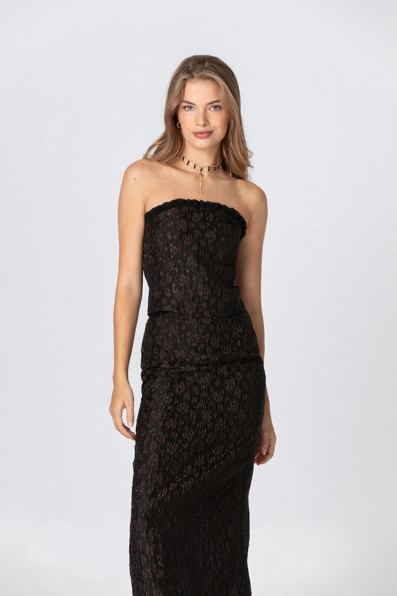 FALDA MIDI RECTA FLORES - Imagen 7