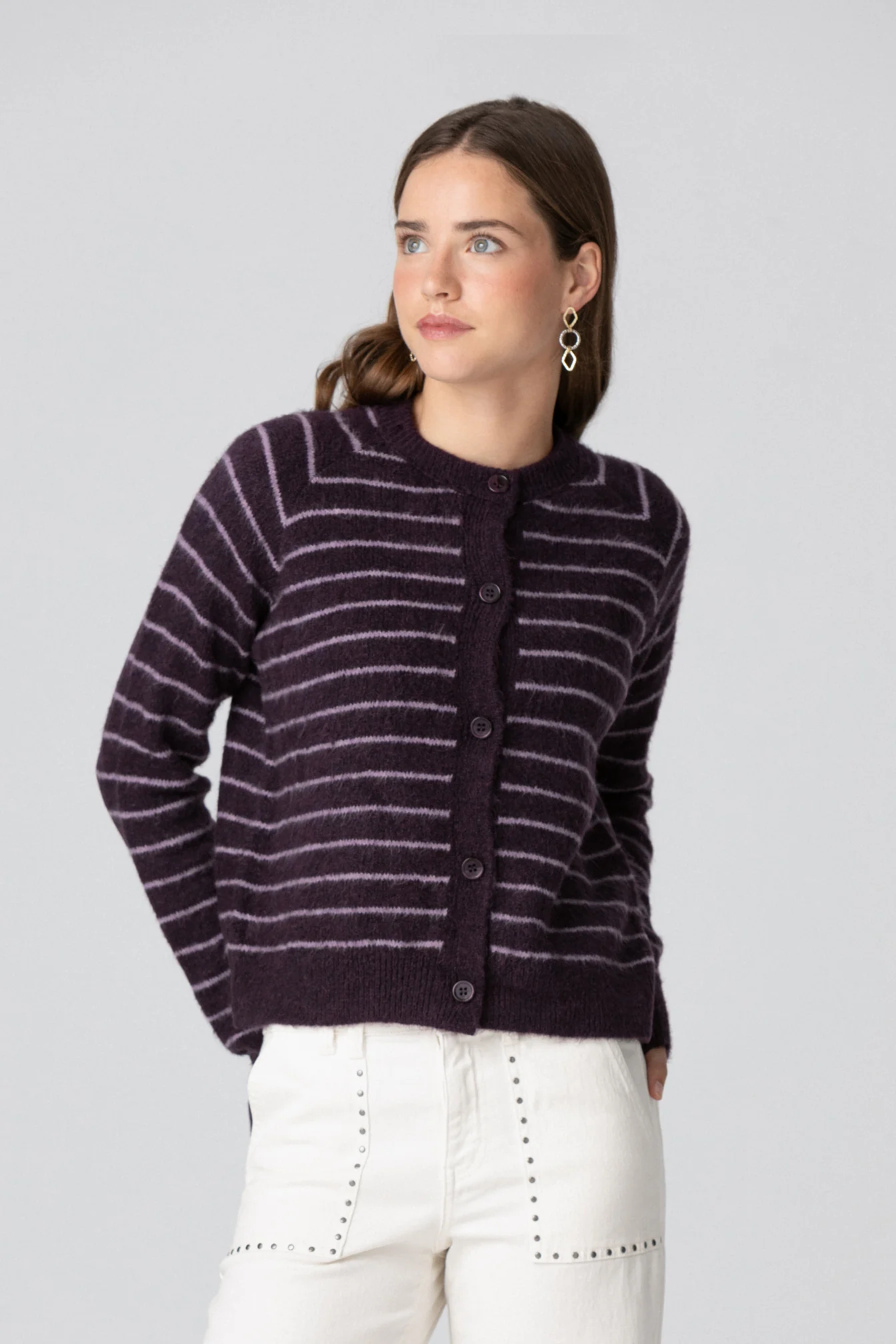 CARDIGAN OVERSIZE RAYAS - Imagen 3