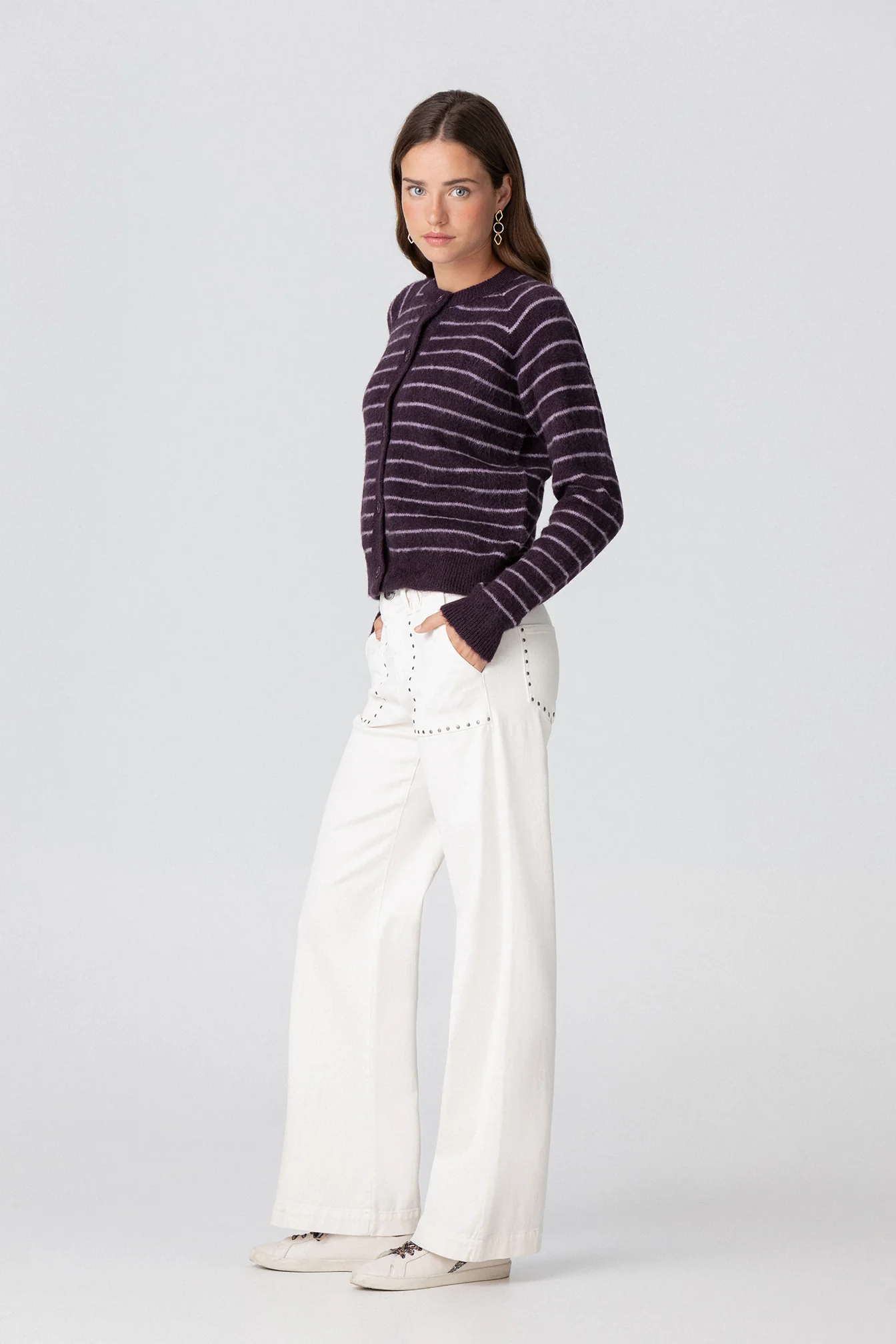 CARDIGAN OVERSIZE RAYAS - Imagen 9