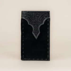 Billetera Nocona Cincelado Gamuza Negro Caballero