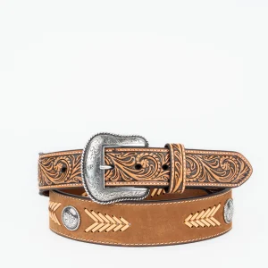 Cinturón Nocona Conchos Cincelado Caballero