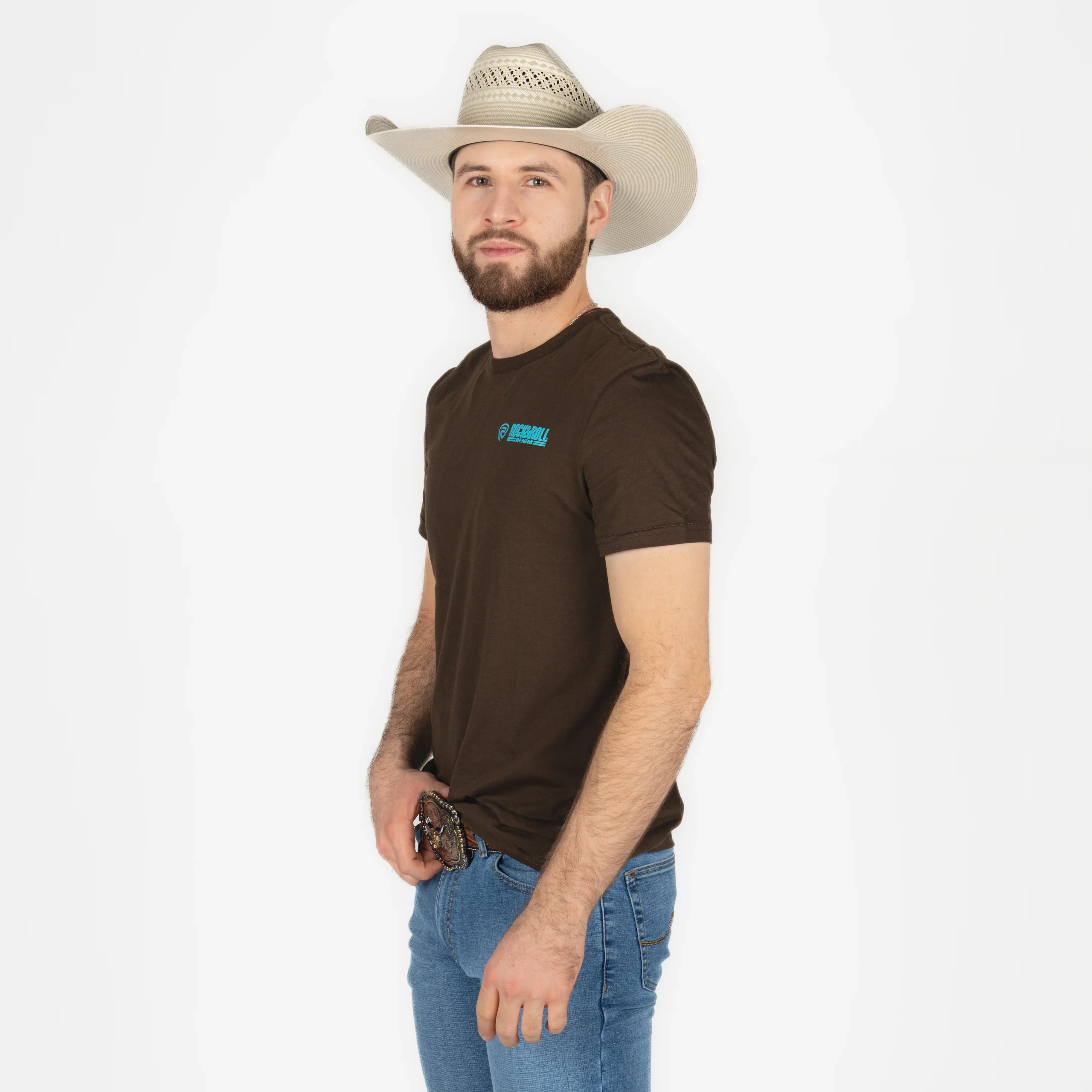 Playera Rock & Roll Denim Dark Brown Caballero - Imagen 2