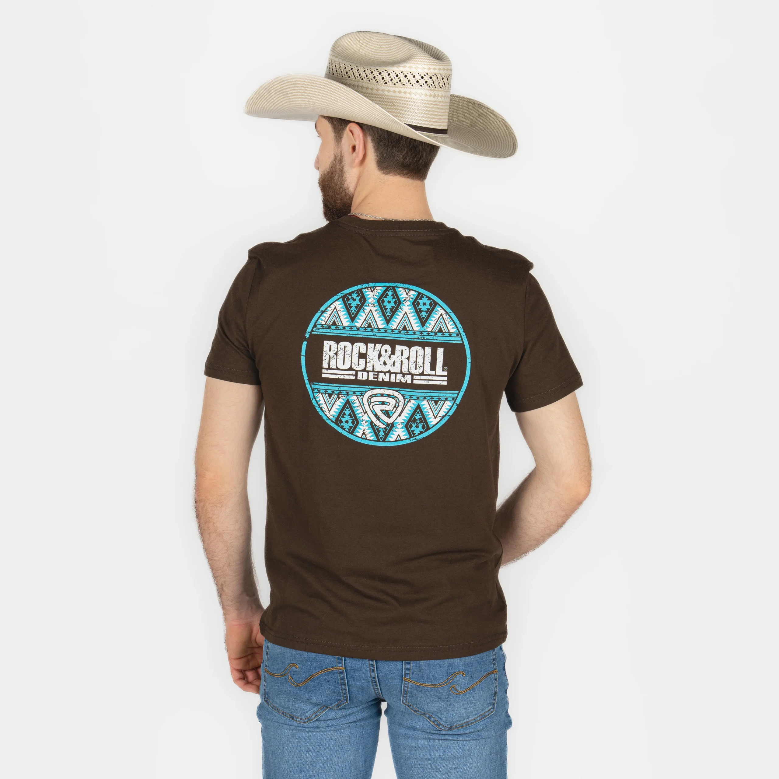Playera Rock & Roll Denim Dark Brown Caballero