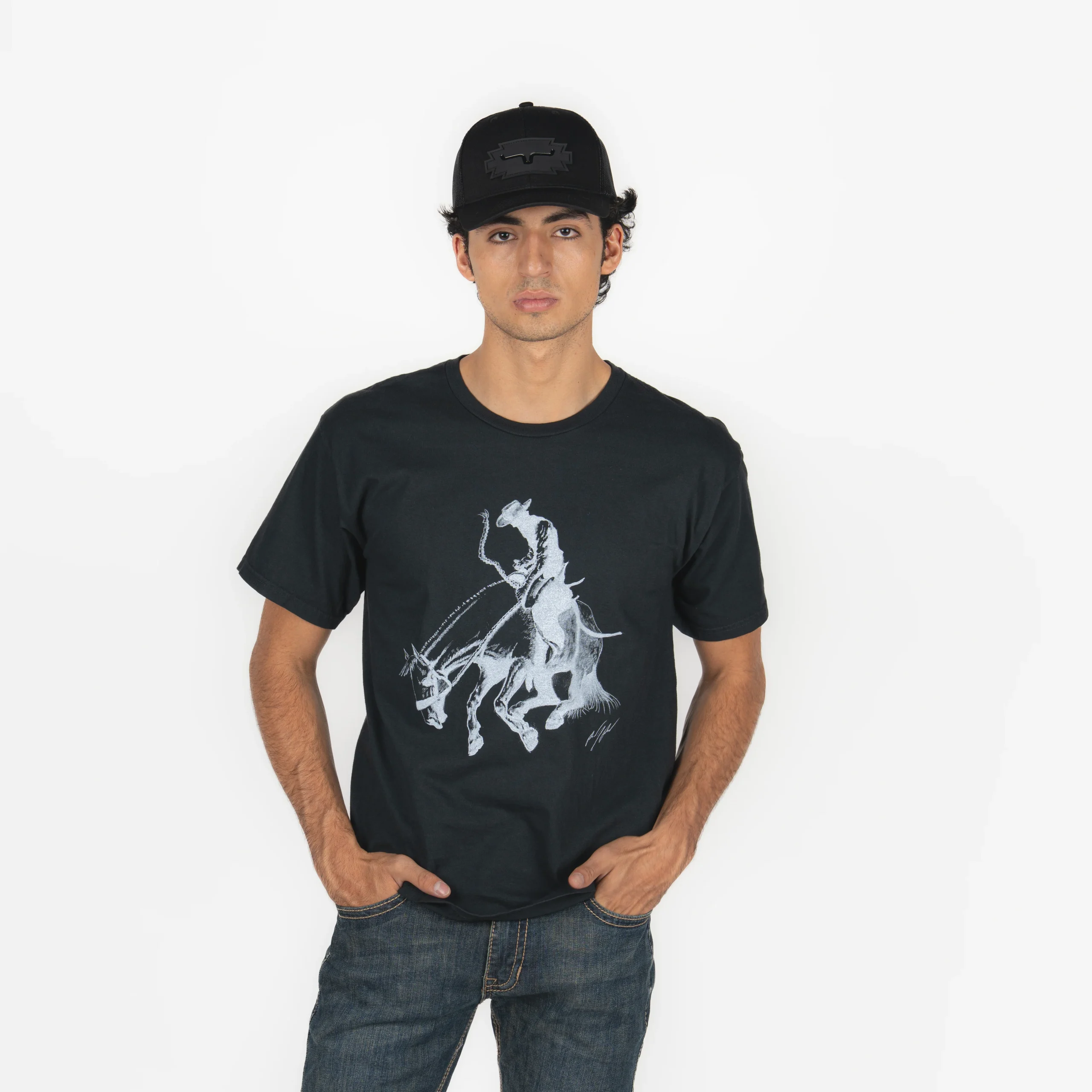 Playera Kimes Ranch Sublime Black Caballero - Imagen 2
