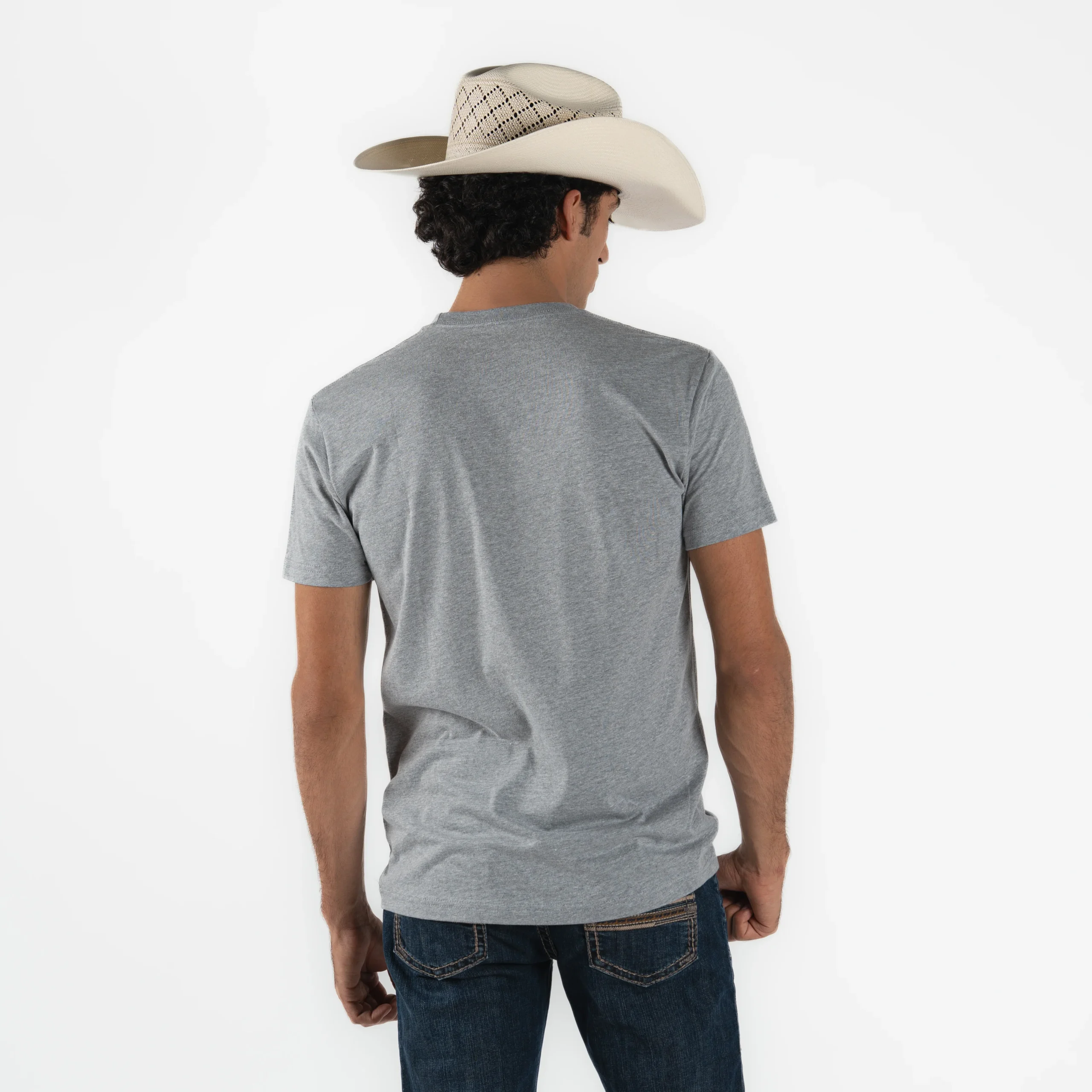 Playera Kimes Ranch Triple Stripe Dark Grey Heather Caballero - Imagen 3