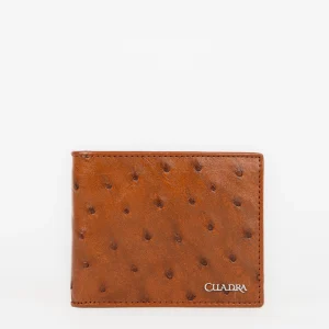 Billetera Cuadra Avestruz Kango Tabaco Caballero