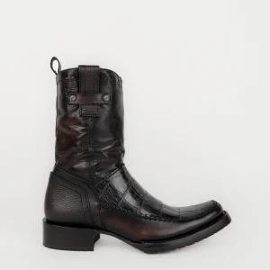 Bota Cuadra Alligator Cola Belly Cerdeña Café Caballero