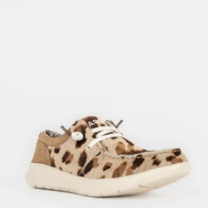 Calzado Casual Ariat Hilo Tan And White Brindle Hair On Dark Tan Suede Dama