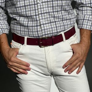 Cinturón Burdeos Piel Vacuno